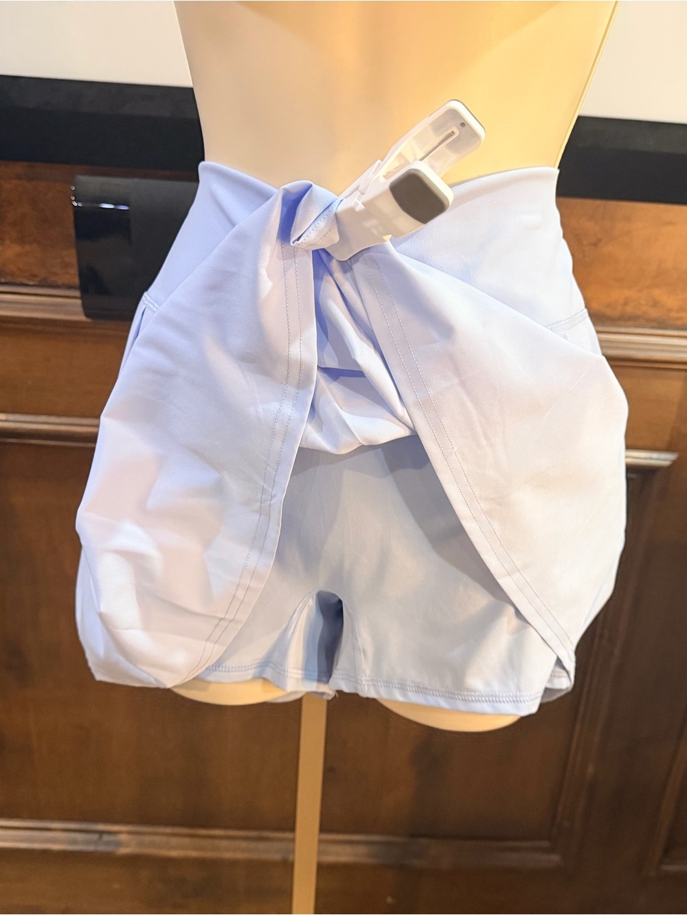 NWT SIZE XL Women’s light blue Pleated Skater Skirt with Wide Waistband - Picture 4 of 13